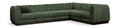 Philippa 133" Green Chenille Fabric Upholstered 6pc. Modular Sectional - Sec6C