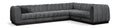 Philippa 133" Grey Chenille Fabric Upholstered 6pc. Modular Sectional - Sec6C