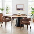 Lauryn Velvet Dining Chair in Dainty Brown