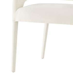Lauryn Velvet Dining Chair in Dainty Cream