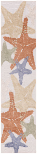 Aloha Ivory Multicolor Outdoor Polypropylene Area Rug