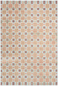 Nordic Rust Multicolor Modern Polyester Area Rug