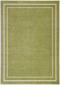 Nourison Essentials Green Ivory Contemporary Polypropylene Area Rug