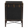 Laura Vintage Black Canvas Lift-Top End Table