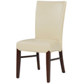 Milton Set of 2 Bonded Leather Dining Chair in Cream
