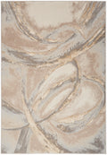 Splash Beige Grey Modern Polypropylene Area Rug