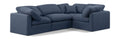 Hesperia 105" Navy Linen Textured Fabric Upholstered 4pc. Modular Sectional - Sec4C