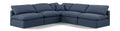 Hesperia 105" Navy Linen Textured Fabric Upholstered 5pc. Modular Sectional - Sec5B