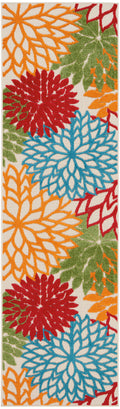 Aloha Green Tropical Polypropylene Area Rug