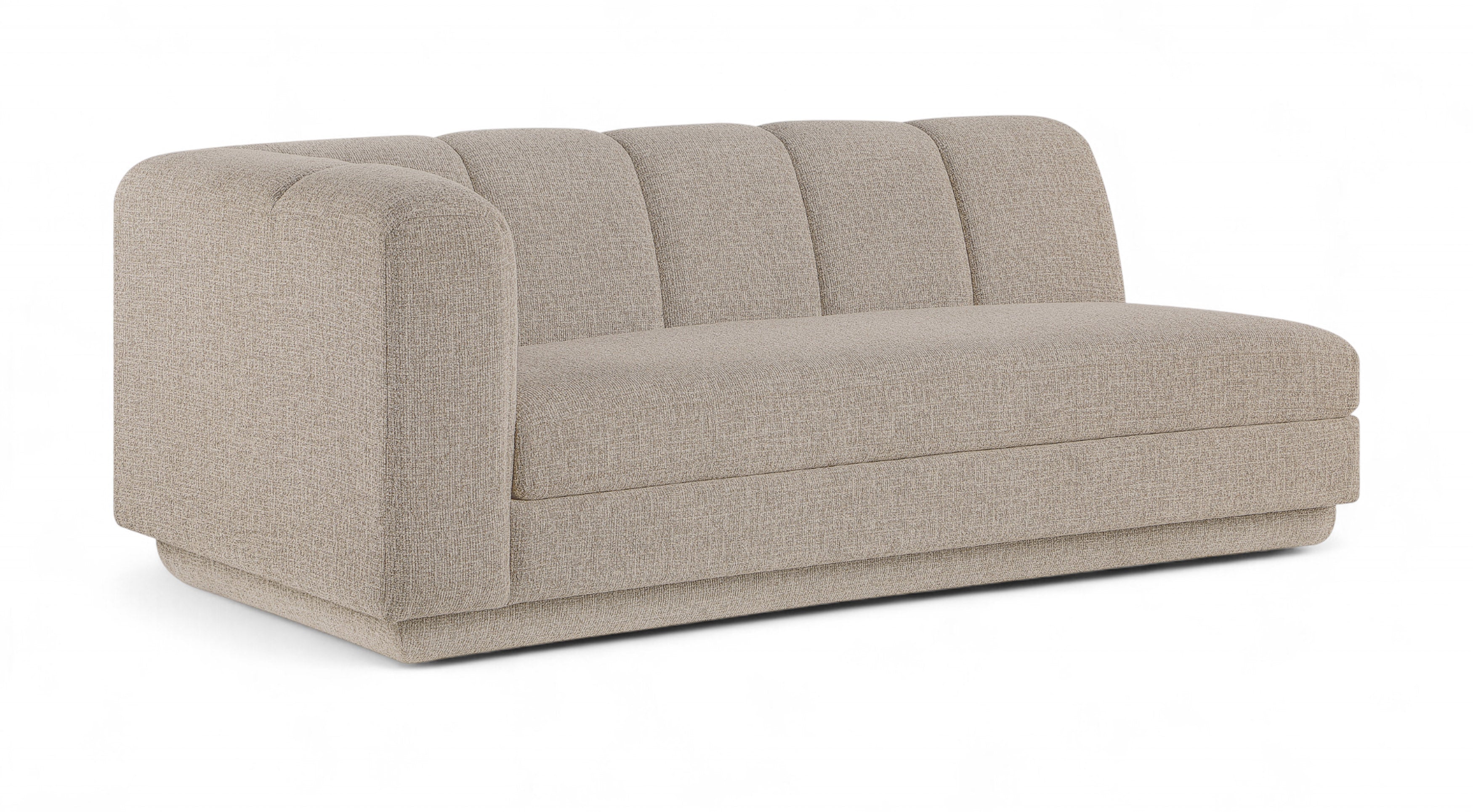 Maiori 76.75" Fabric Upholstered Left Arm Sofa