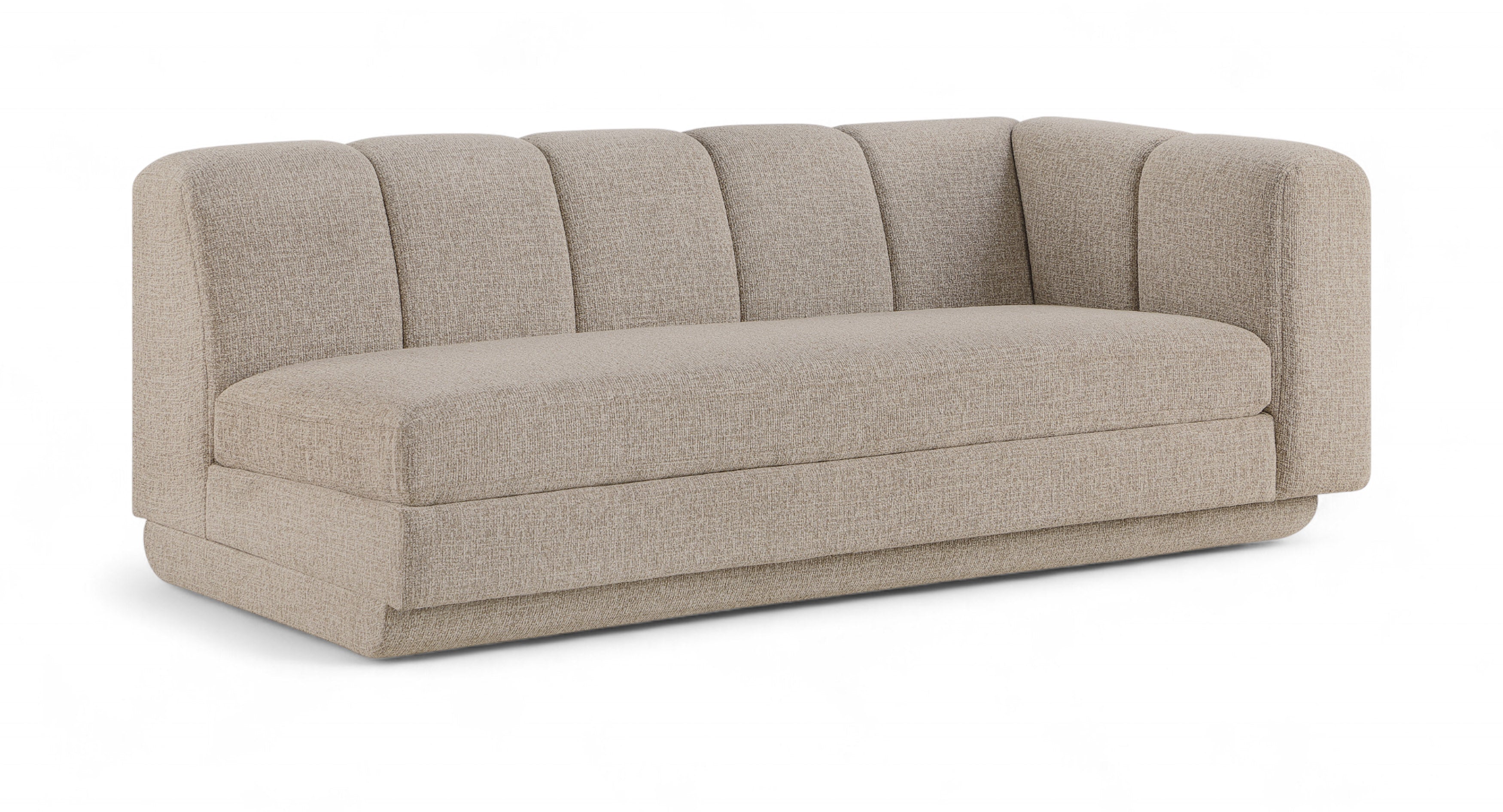 Maiori 76.75" Fabric Upholstered Right Arm Sofa