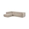 Maiori Beige Fabric Upholstered 2pc. Modular Sectional - Sec2A