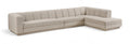 Maiori Beige Fabric Upholstered 3pc. Modular Sectional - Sec3A
