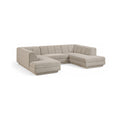 Maiori Beige Fabric Upholstered 3pc. Modular Sectional - Sec3C