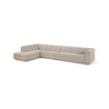 Maiori Beige Fabric Upholstered 3pc. Modular Sectional - Sec3D