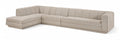 Maiori Beige Fabric Upholstered 3pc. Modular Sectional - Sec3D