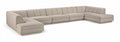 Maiori Beige Fabric Upholstered 5pc. Modular Sectional - Sec5B