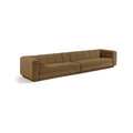 Maiori Brown Fabric Upholstered 2pc. Modular Sofa - S2A