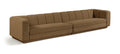 Maiori Brown Fabric Upholstered 2pc. Modular Sofa - S2A