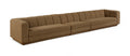 Maiori Brown Fabric Upholstered 3pc. Modular Sofa - S3A