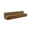 Maiori Brown Fabric Upholstered 3pc. Modular Sofa - S3B