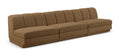 Maiori Brown Fabric Upholstered 3pc. Modular Sofa - S3B