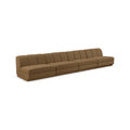 Maiori Brown Fabric Upholstered 4pc. Modular Sofa - S4B