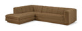 Maiori Brown Fabric Upholstered 2pc. Modular Sectional - Sec2A