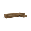 Maiori Brown Fabric Upholstered 3pc. Modular Sectional - Sec3A