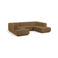 Maiori Brown Fabric Upholstered 3pc. Modular Sectional - Sec3C
