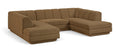 Maiori Brown Fabric Upholstered 3pc. Modular Sectional - Sec3C