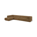 Maiori Brown Fabric Upholstered 3pc. Modular Sectional - Sec3D