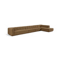 Maiori Brown Fabric Upholstered 4pc. Modular Sectional - Sec4A