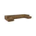 Maiori Brown Fabric Upholstered 5pc. Modular Sectional - Sec5B