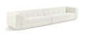 Maiori Cream Fabric Upholstered 2pc. Modular Sofa - S2A