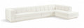 Maiori Cream Fabric Upholstered 3pc. Modular Sectional - Sec3A