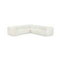 Maiori Cream Fabric Upholstered 3pc. Modular Sectional - Sec3B