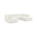 Maiori Cream Fabric Upholstered 3pc. Modular Sectional - Sec3C