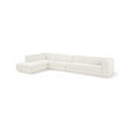Maiori Cream Fabric Upholstered 3pc. Modular Sectional - Sec3D