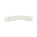 Maiori Cream Fabric Upholstered 4pc. Modular Sectional - Sec4B