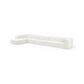 Maiori Cream Fabric Upholstered 4pc. Modular Sectional - Sec4D