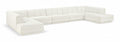 Maiori Cream Fabric Upholstered 5pc. Modular Sectional - Sec5B