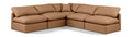 Hesperia 105" Cognac Vegan Leather Upholstered 5pc. Modular Sectional - Sec5B