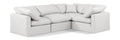 Hesperia 105" Cream Vegan Leather Upholstered 4pc. Modular Sectional - Sec4C