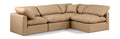 Hesperia 105" Tan Vegan Leather Upholstered 4pc. Modular Sectional - Sec4B