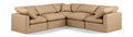 Hesperia 105" Tan Vegan Leather Upholstered 5pc. Modular Sectional - Sec5C