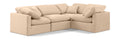 Hesperia 105" Beige Velvet Upholstered 4pc. Modular Sectional - Sec4C