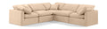 Hesperia 105" Beige Velvet Upholstered 5pc. Modular Sectional - Sec5C