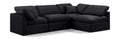 Hesperia 105" Black Velvet Upholstered 4pc. Modular Sectional - Sec4B