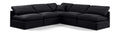Hesperia 105" Black Velvet Upholstered 5pc. Modular Sectional - Sec5B